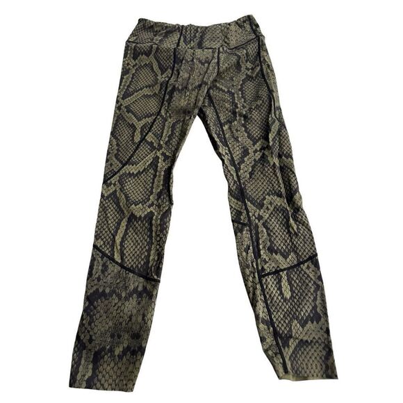 Varley Pants - Varley green snake print High Rise Leggings Size Small